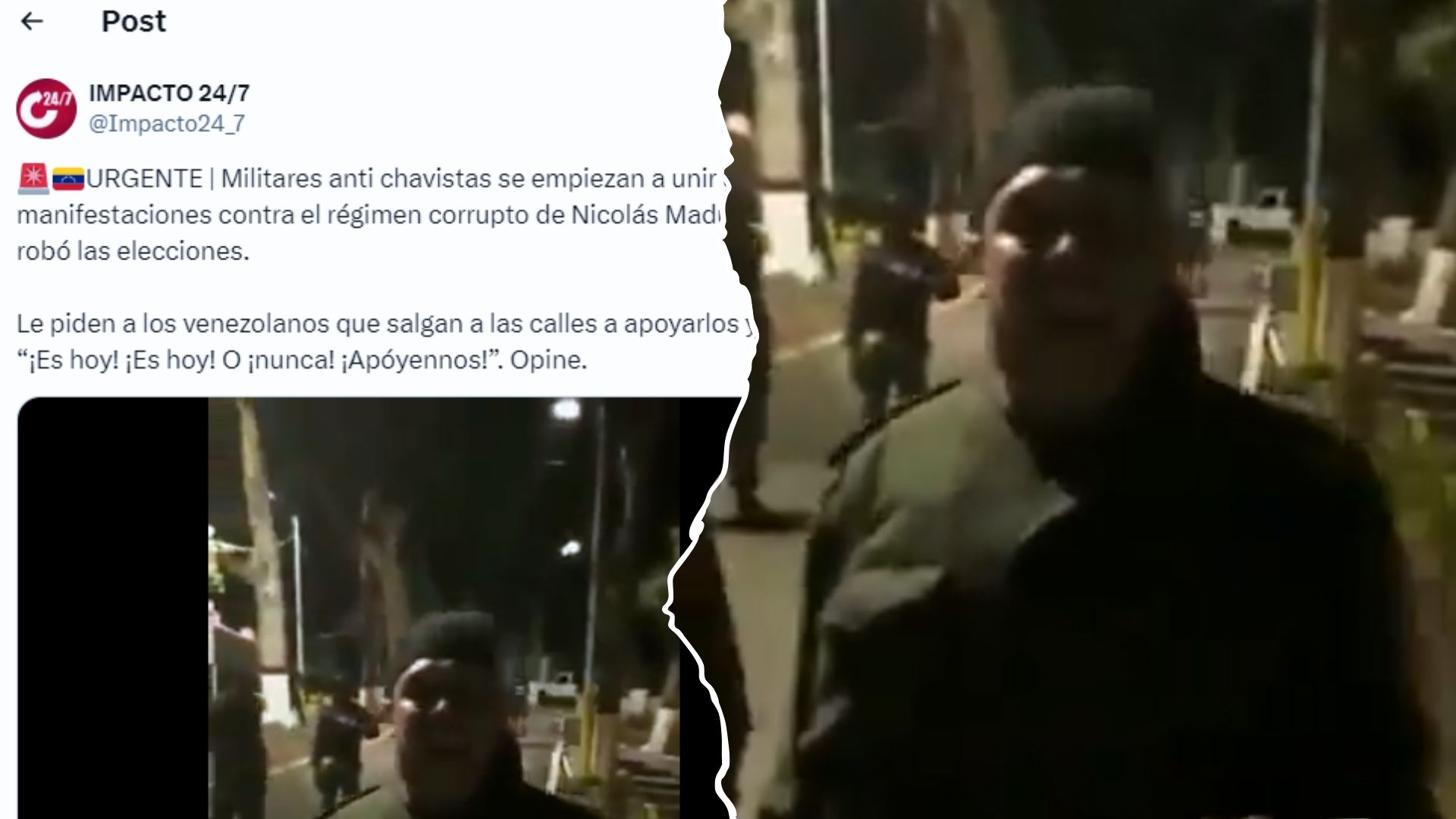 Video de supuestos “militares antichavistas” que desconocen el gobierno de Maduro no es de 2024, sino de 2019