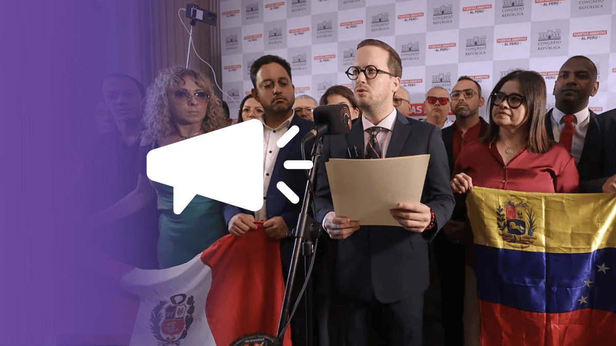 congresista peruano Cavero expresa solidaridad con la oposición de Venezuela