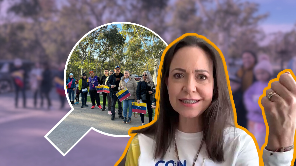 María Corina Machado mantuvo una rueda de prensa con medios locales e internacionales este martes 7 de enero de 2025. Foto: composición