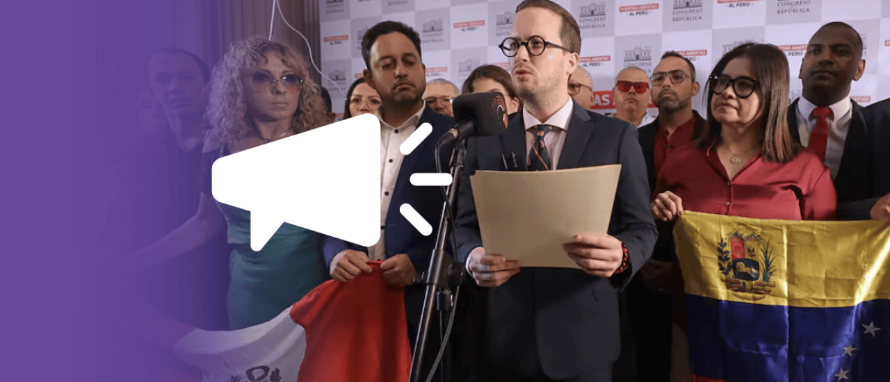 congresista peruano Cavero expresa solidaridad con la oposición de Venezuela
