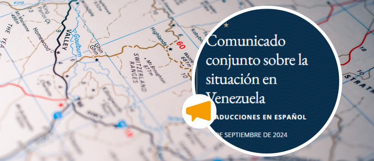 Portada comunicado Comunicado conjunto sobre Venezuela